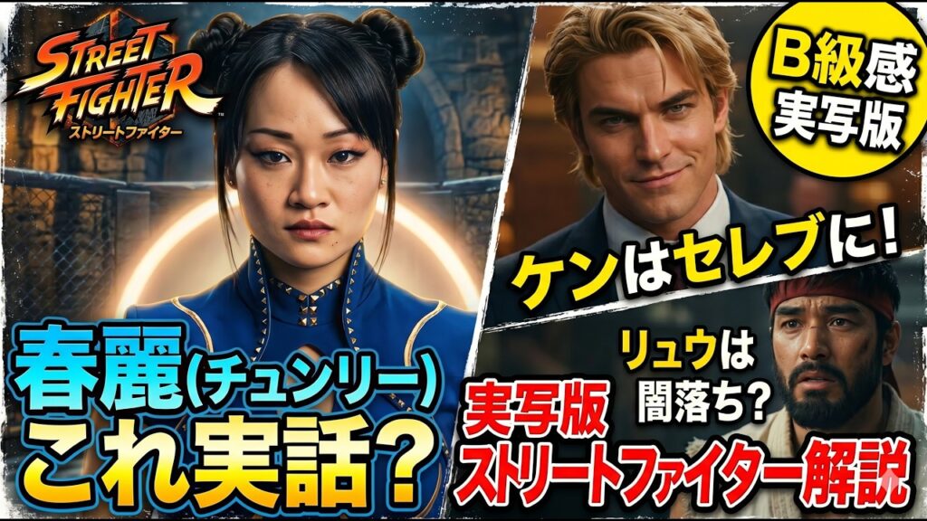 【ストリートファイター】春麗のビジュアルが？実写映画の予告編を徹底解説！#ストリートファイター #実写映画 #春麗 #リュウ #ケン #ベガ #シャドルー #カプコン #映画