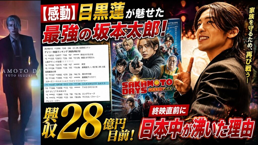 【感動】目黒蓮が魅せた最強の坂本太郎！『SAKAMOTO DAYS』興収28億円目前…終映直前に日本